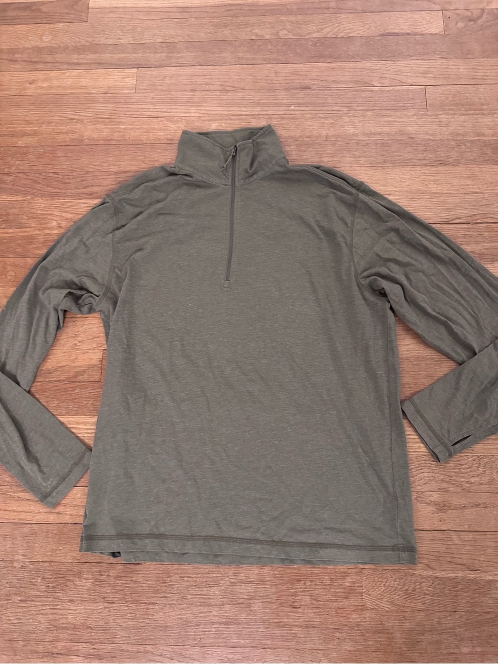 White Sierra Men's Olive Green Long Sleeve Quarter Zip Shirt - Size Large
 b86